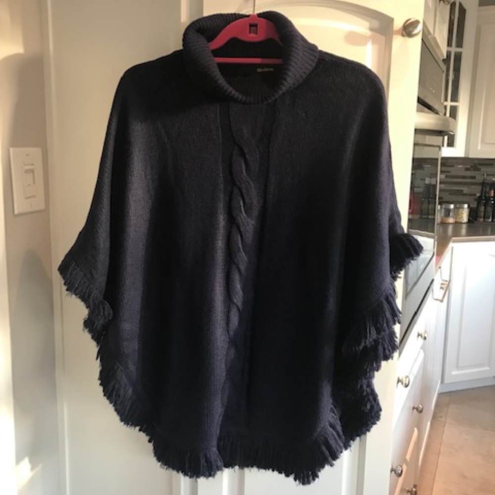 Poncho Navy Blue in Colour - One size